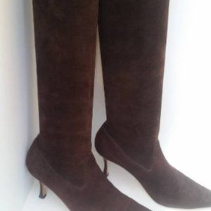 Manolo Blahnik  Chocolate Suede Boots  size 9.5 (i
